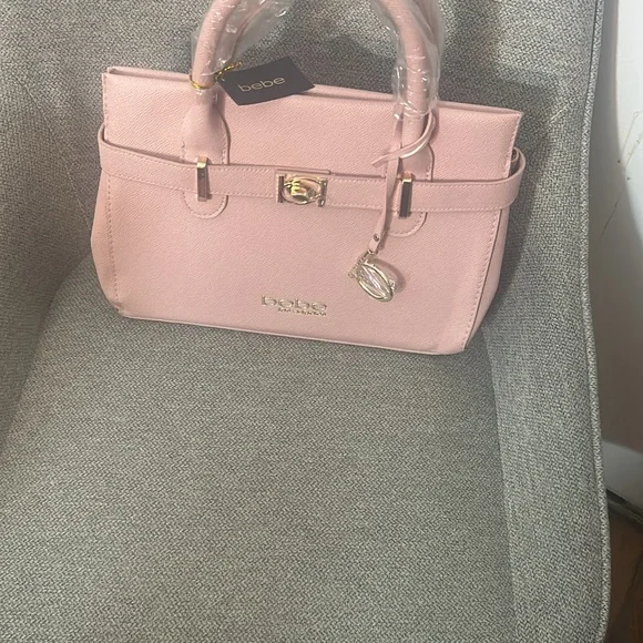 Bebe Lavender Satchel with Gold Details - Picture 2 of 2
